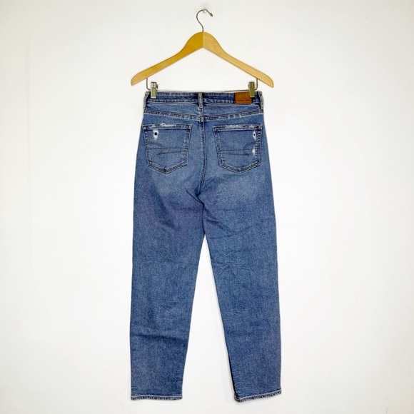 American Eagle Mom Straight Jeans Size 4 Regular Stretch - Picture 2 of 8